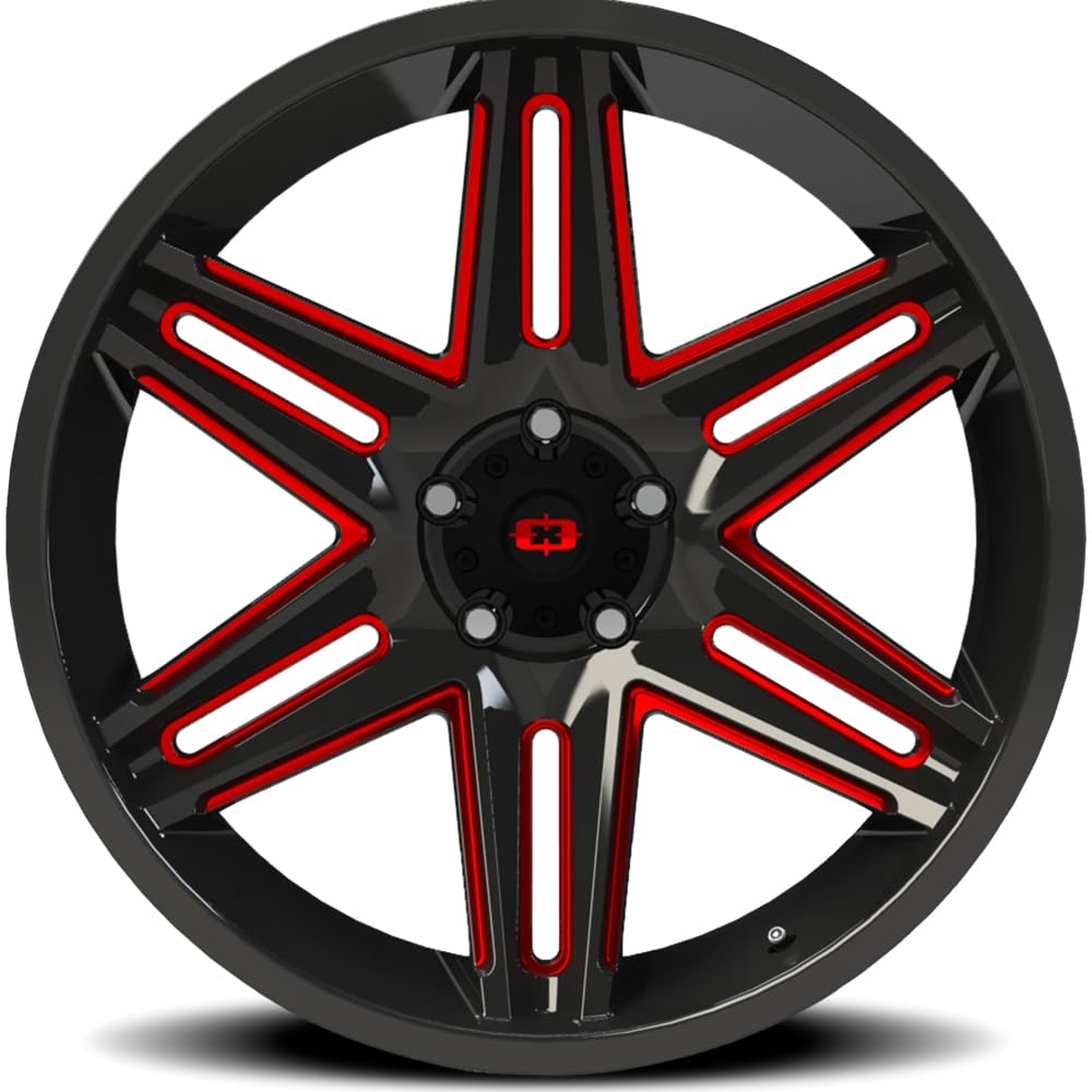 1-20x12 Vision Offroad 363-20273GBMR-51 Red Rim 5x5-51