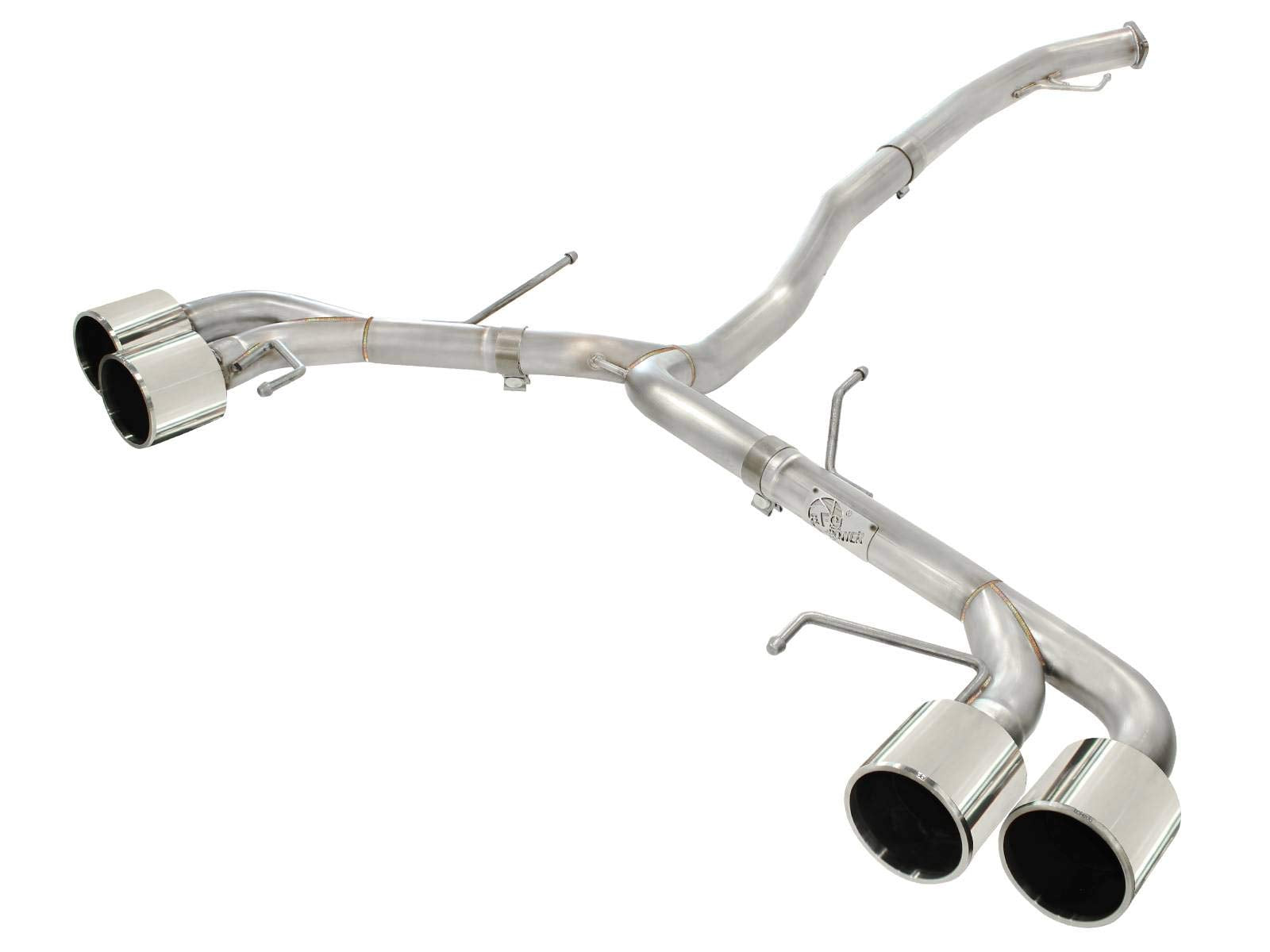 304 Stainless Steel aFe (49-36108-P) Cat-Back Exhaust System with Polished Tips for Nissan GT-R V6-3.8L Engine