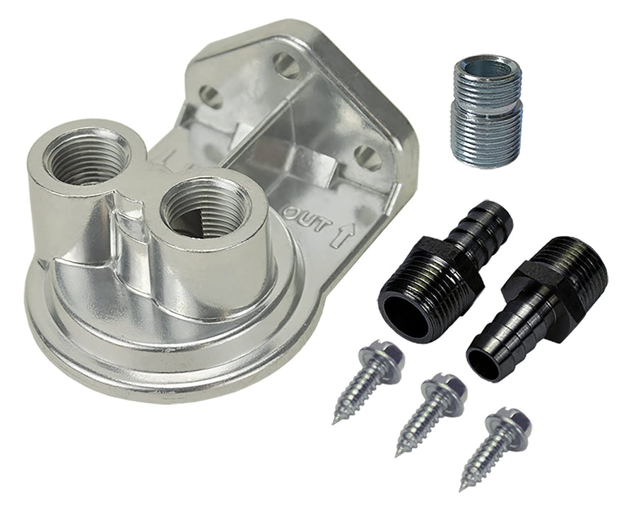 Remote Filter Mount Kit Derale 15728 , Silver