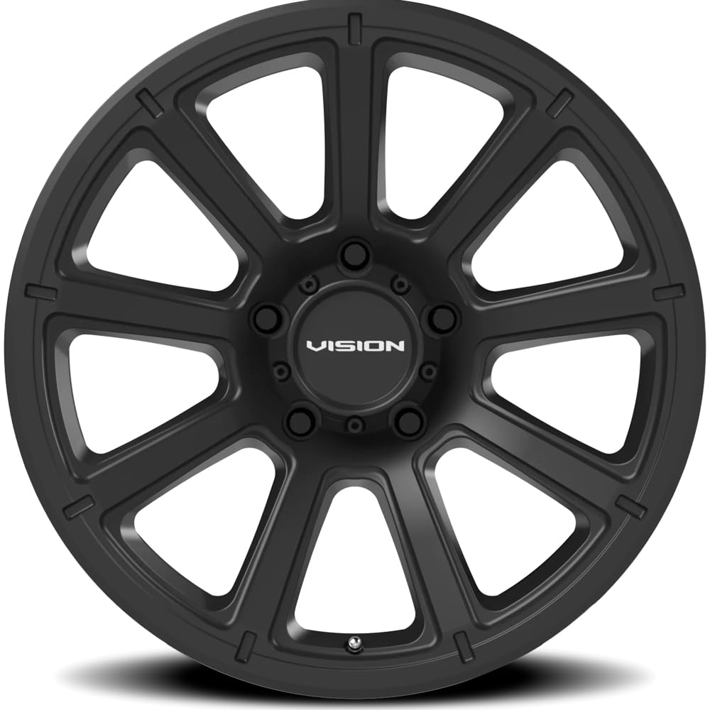 16" Inch VISION 5x114.3 Wheel Rim 353 Turbine 16X8 +0 Black