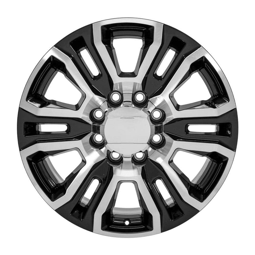 20 Inch OE Wheels CV70A Rim Fits Sierra 2500/3500 Denali Style 8x165.1 20x8.5 Gloss Black Machined - Hollander 5957 (1)