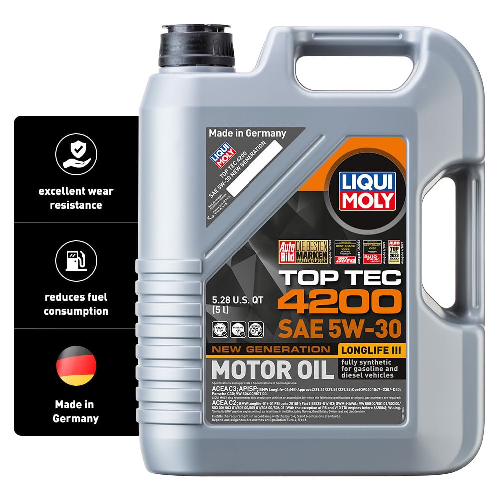 Top Tec LIQUI MOLY 4200 SAE 5W-30 New Generation | 5 L | Fully synthetic engine oil | SKU: 2011