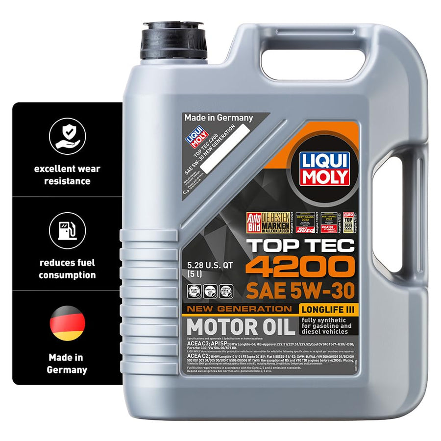 Top Tec LIQUI MOLY 4200 SAE 5W-30 New Generation | 5 L | Fully synthetic engine oil | SKU: 2011