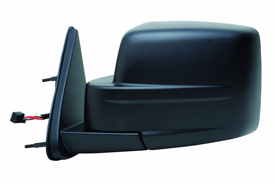 Driver Side Fit Mirror for Dodge Nitro, Textured Black, Foldaway (Code GT9, 8 pin/ 3 Wire), Power