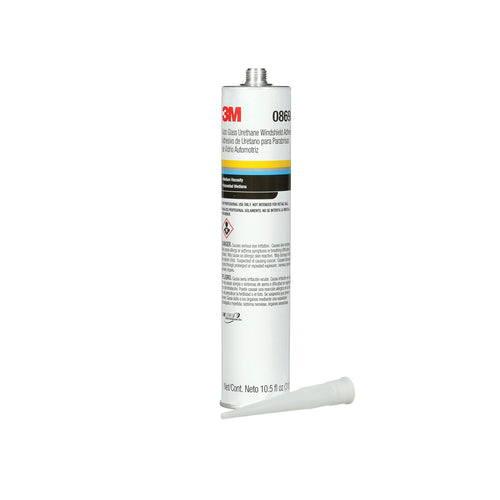 3M Urethane Auto Glass Windshield Adhesive, 08693, Medium Viscosity, High-Strength, Fast-Curing, 310 mL/10.5 fl oz Cartridge, Black