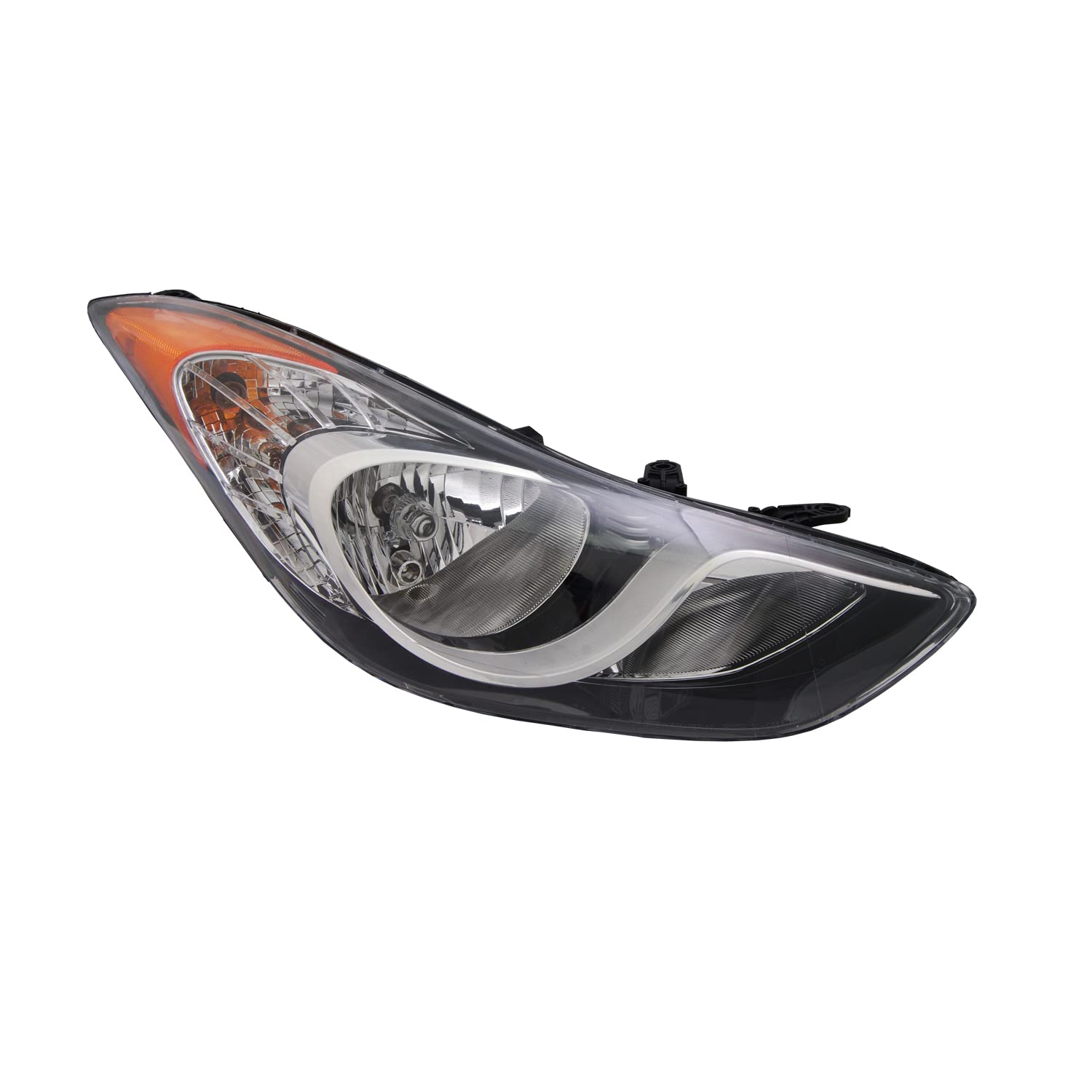 Right TYC Headlight Assembly Compatible with 2011-2013 Hyundai Elantra