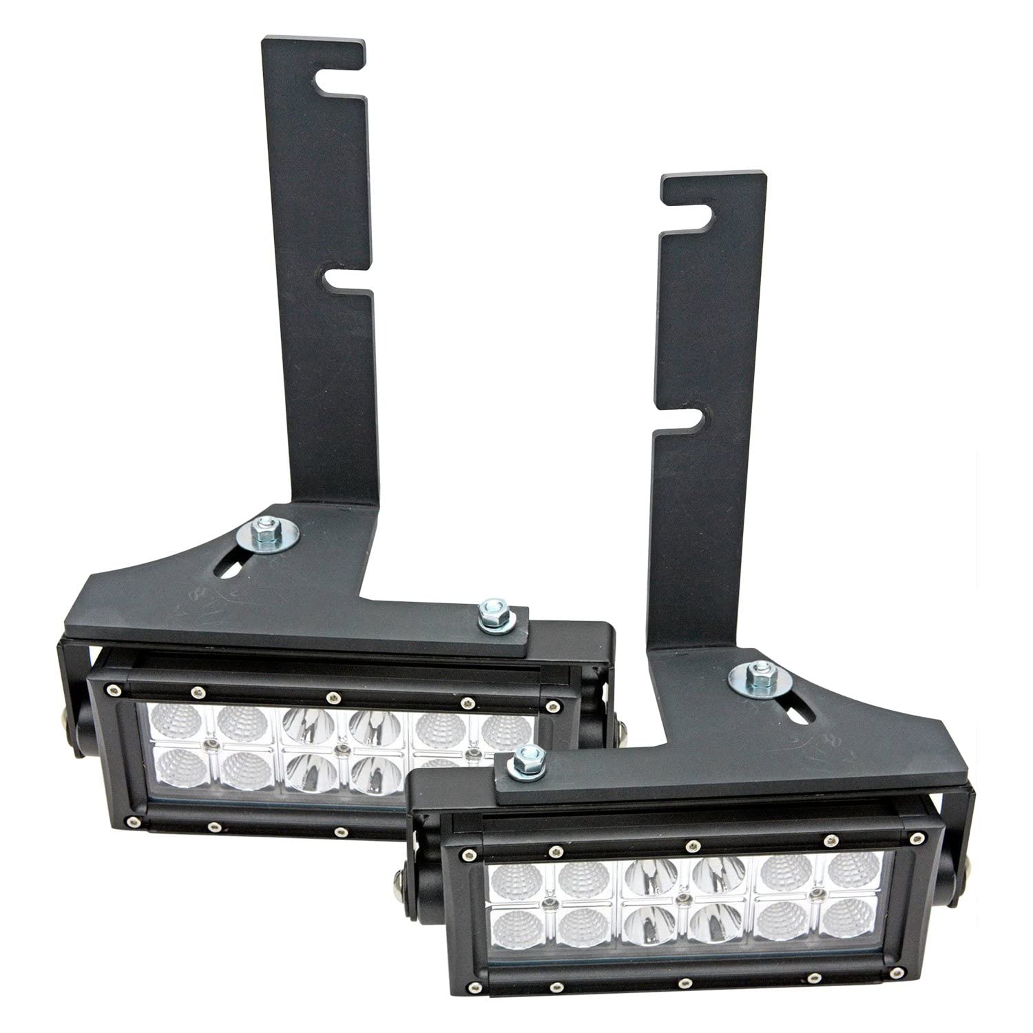 ZROADZ Rear Bumper LED Kit Z381421-KIT Incl. [2] 6 in. LED Straight Double Row Light Bars Universal Wiring Harness Mounts Under Rear Bumper