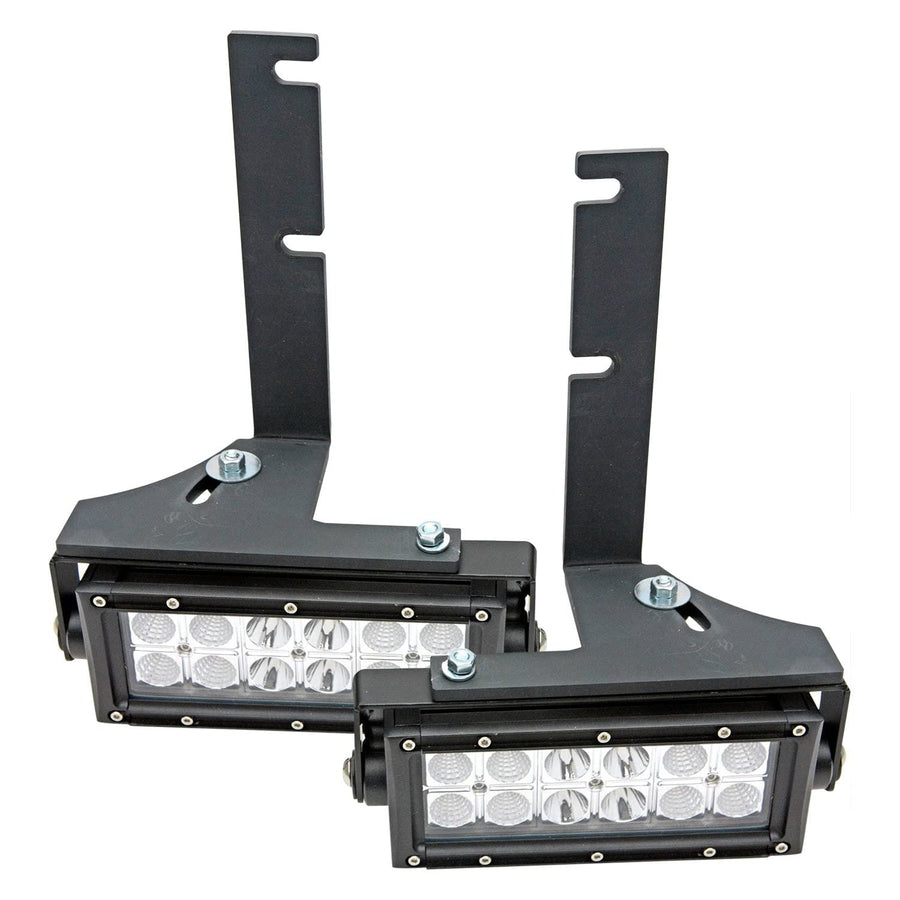 ZROADZ Rear Bumper LED Kit Z381421-KIT Incl. [2] 6 in. LED Straight Double Row Light Bars Universal Wiring Harness Mounts Under Rear Bumper