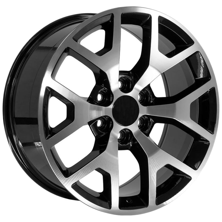 Black Machined Wheel OE Wheels LLC CV92-20090-6550-27MB Painted (20 x 9. inches /6 x 139 mm, 27 mm Offset)