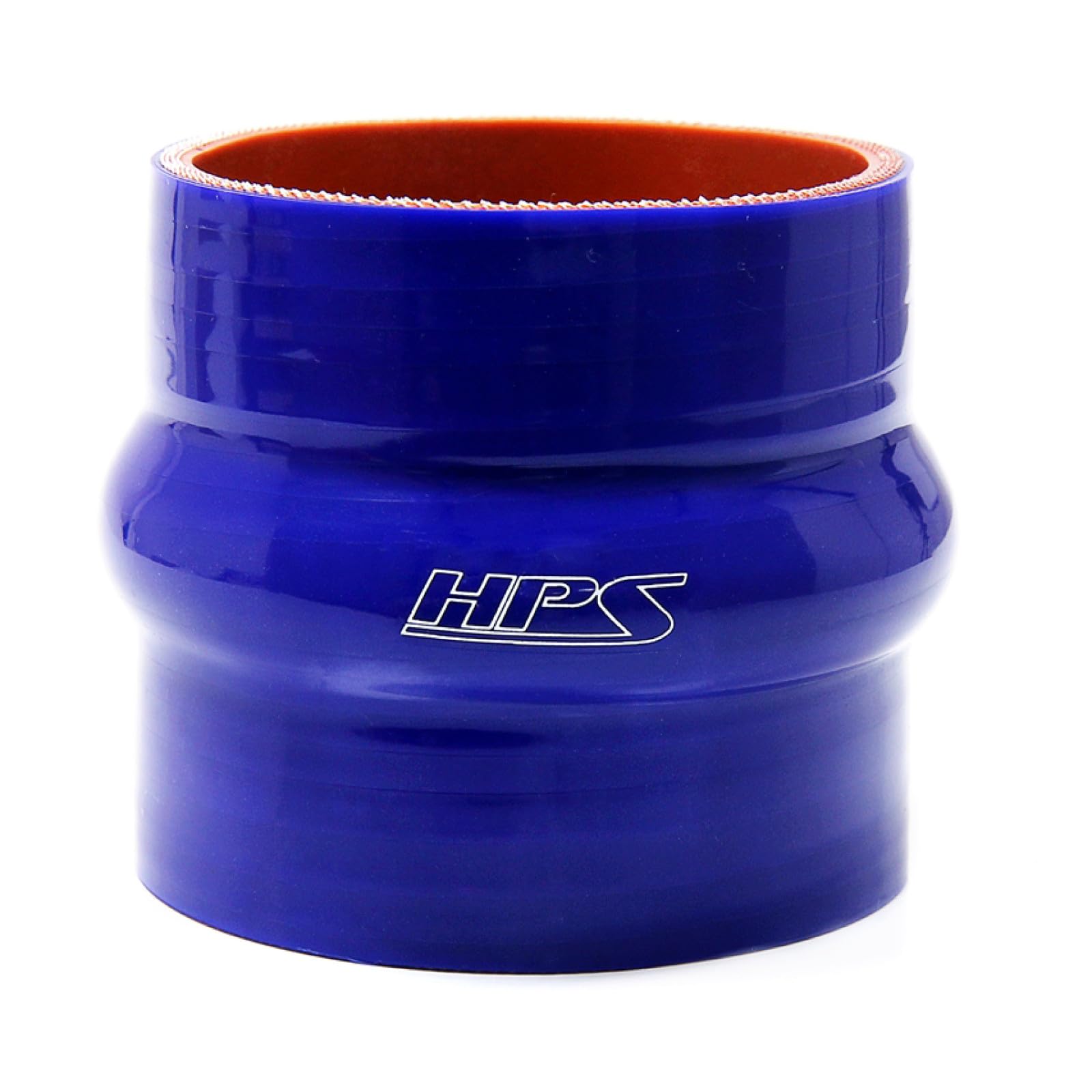 HPS Silicone High Temperature HTSHC-250-L6-BLUE 4-ply Reinforced Straight Hump Coupler Hose, 65 PSI Maximum Pressure, 6" Length, 2.5" ID, Blue