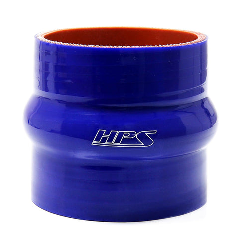 HPS Silicone Hoses HTSHC-312-BLUE High Temperature 4-ply Reinforced Straight Hump Coupler Hose, 60 PSI Maximum Pressure, 3" Length, 3-1/8" ID, Blue