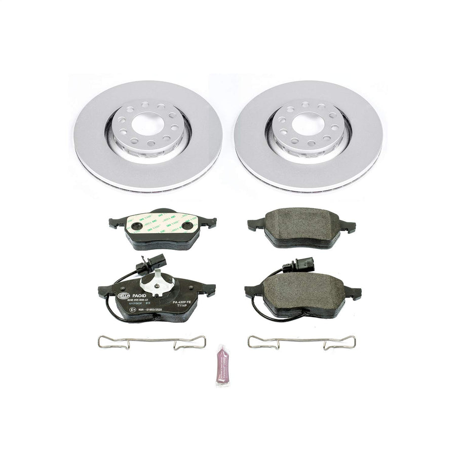 Power Stop ESK636 Euro-Stop Front Brake Kit For Audi A4 2002-2006, Audi A4 Quattro 2002-2006, Audi A6 1998-2004, Audi A6 Quattro 1998-2004 [Model Specific]