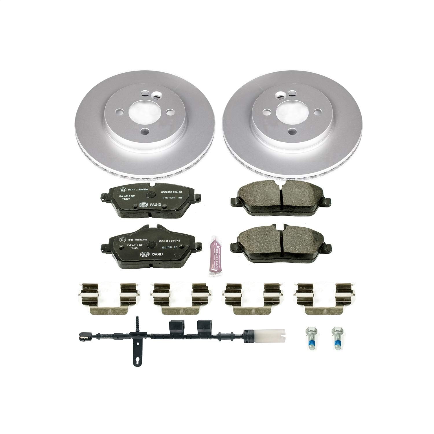 Power Stop ESK6739 Euro-Stop Front Brake Kit For Mini Cooper Mini Cooper 2011-2015 [Model Specific]