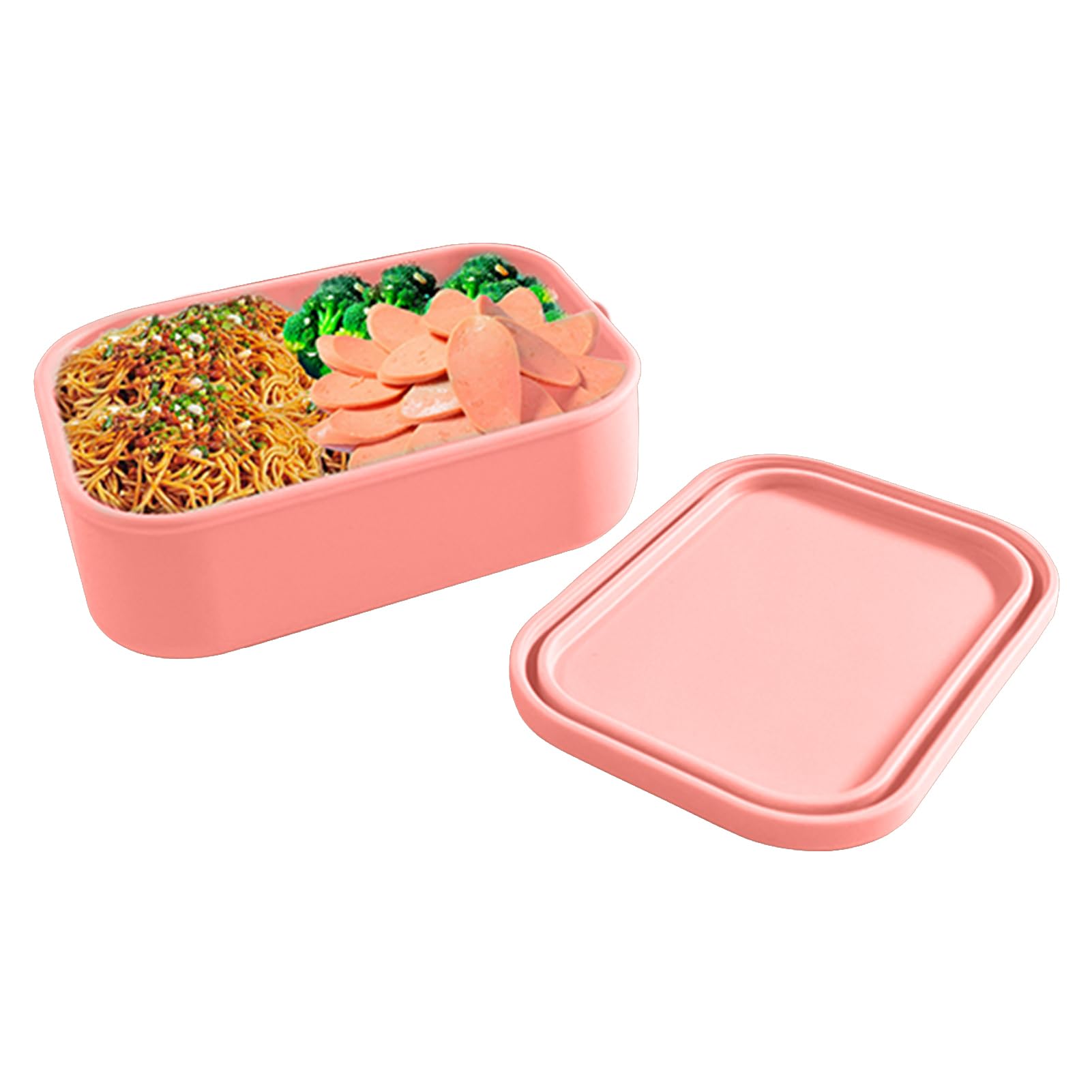 Silicone Lunch Box AAKG, Silicone Lunch Container, Food Grade Portable Silicone Food Box | Microwave Lunch Bag Safe Food Container