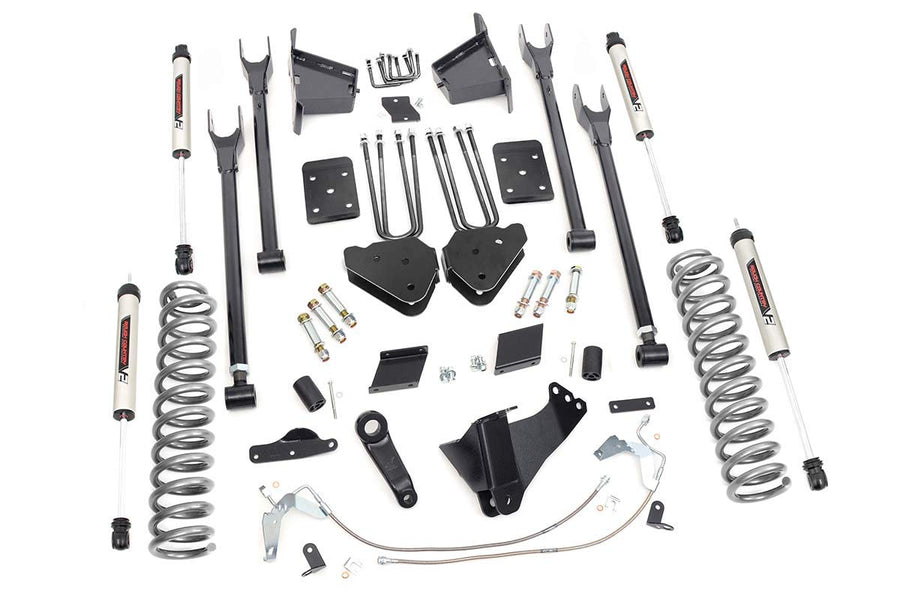 4-Link Lift Kit Rough Country w/V2 Shocks for 11-14 Ford Super Duty - 56570