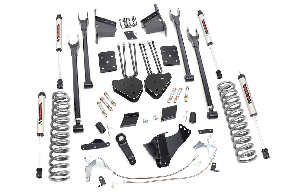 6" Lift Kit Rough Country w/V2 Shocks for 2011-2014 Ford Super Duty 4WD - 53270