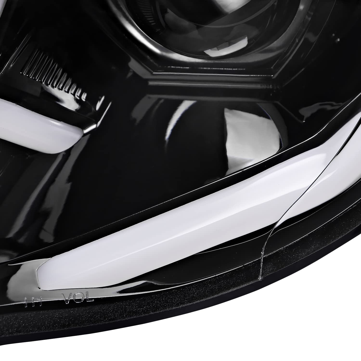 Jet Black SPEC-D TUNING Projector Headlights w/Sequential LED Turn Signal Compatible with 2006-2007 Subaru Impreza WRX/STI Models Only, Left + Right Pair Headlamp Assembly