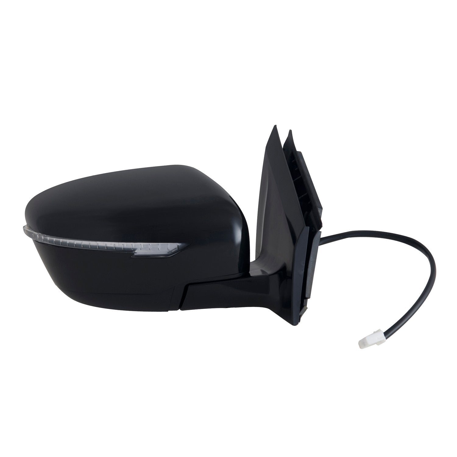 Mirror Passenger Side for Nissan Murano, black, PTM cover, w/turn signal, foldaway, w/o CCD camera, Power