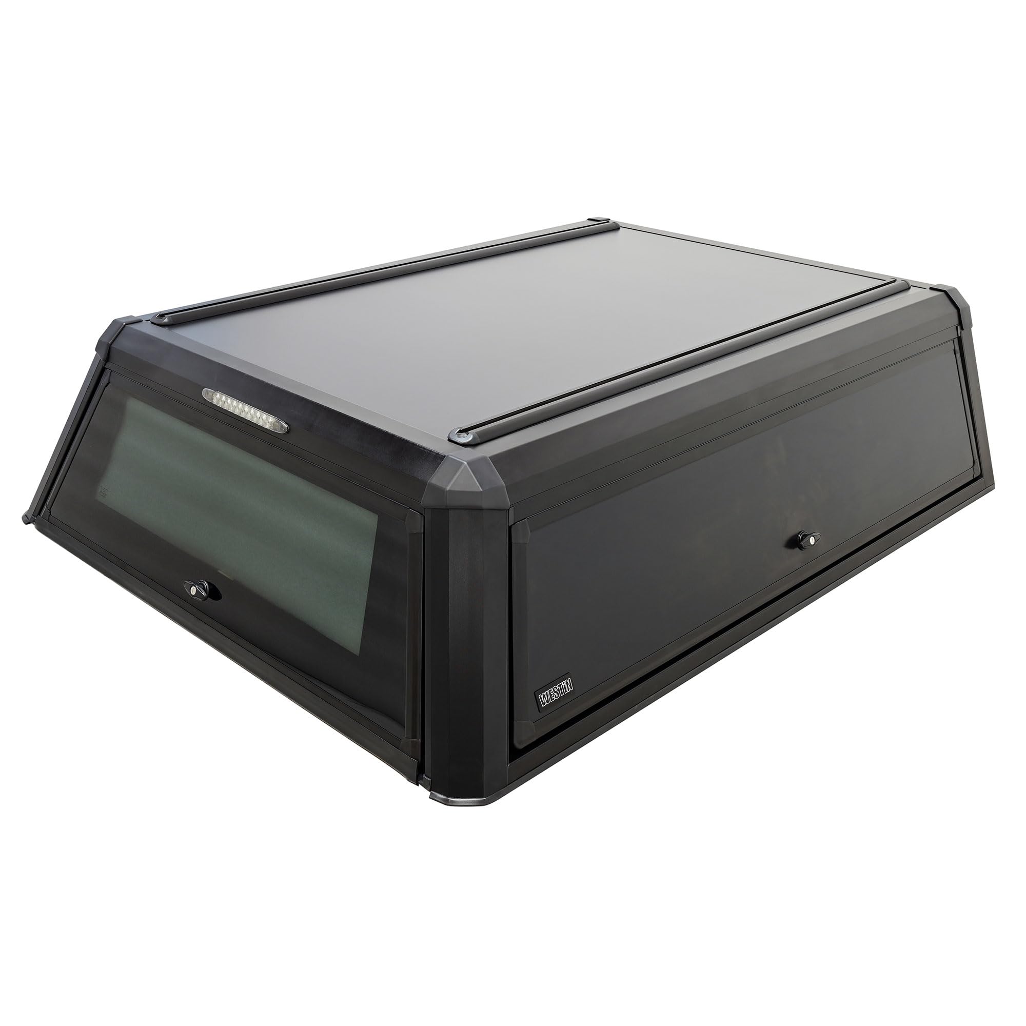 EXP Truck Cap Westin 16-12815 with Solid Front Glass fits 2024-2026 Tacoma 6' Bed Matte Black
