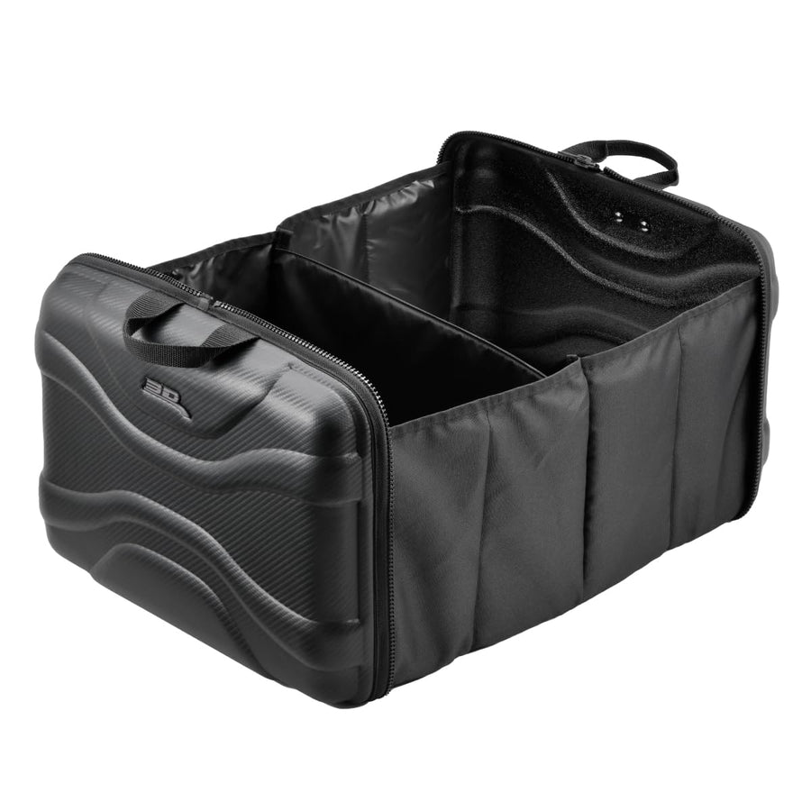 Handy Case Organizer 3D MAXpider 65 (Black) - Waterproof, Foldable, Compatible with SUV, Sedan, and Tools (Carbon Fiber Pattern, 18x22x14,65lb Capacity)