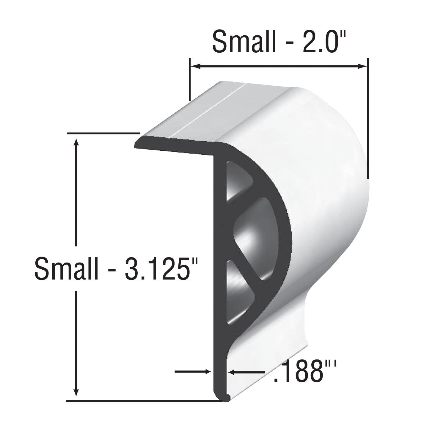 Double-Molded Dock Edging Taylor Made Products - White P-Shape 10' Coil PVC, Docking Protection, Large Boat, Eco-Friendly 85% Recycled Material - 46012