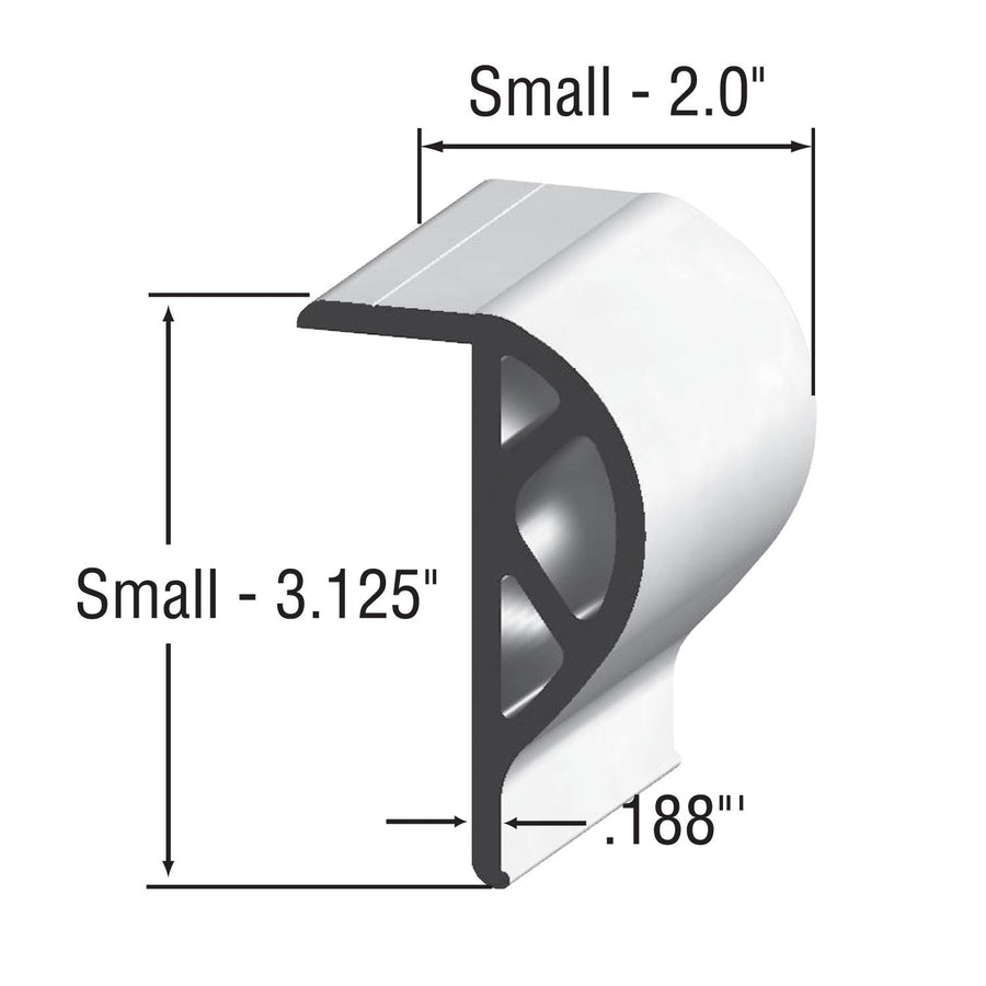 Double-Molded Dock Edging Taylor Made Products - White P-Shape 10' Coil PVC, Docking Protection, Large Boat, Eco-Friendly 85% Recycled Material - 46012