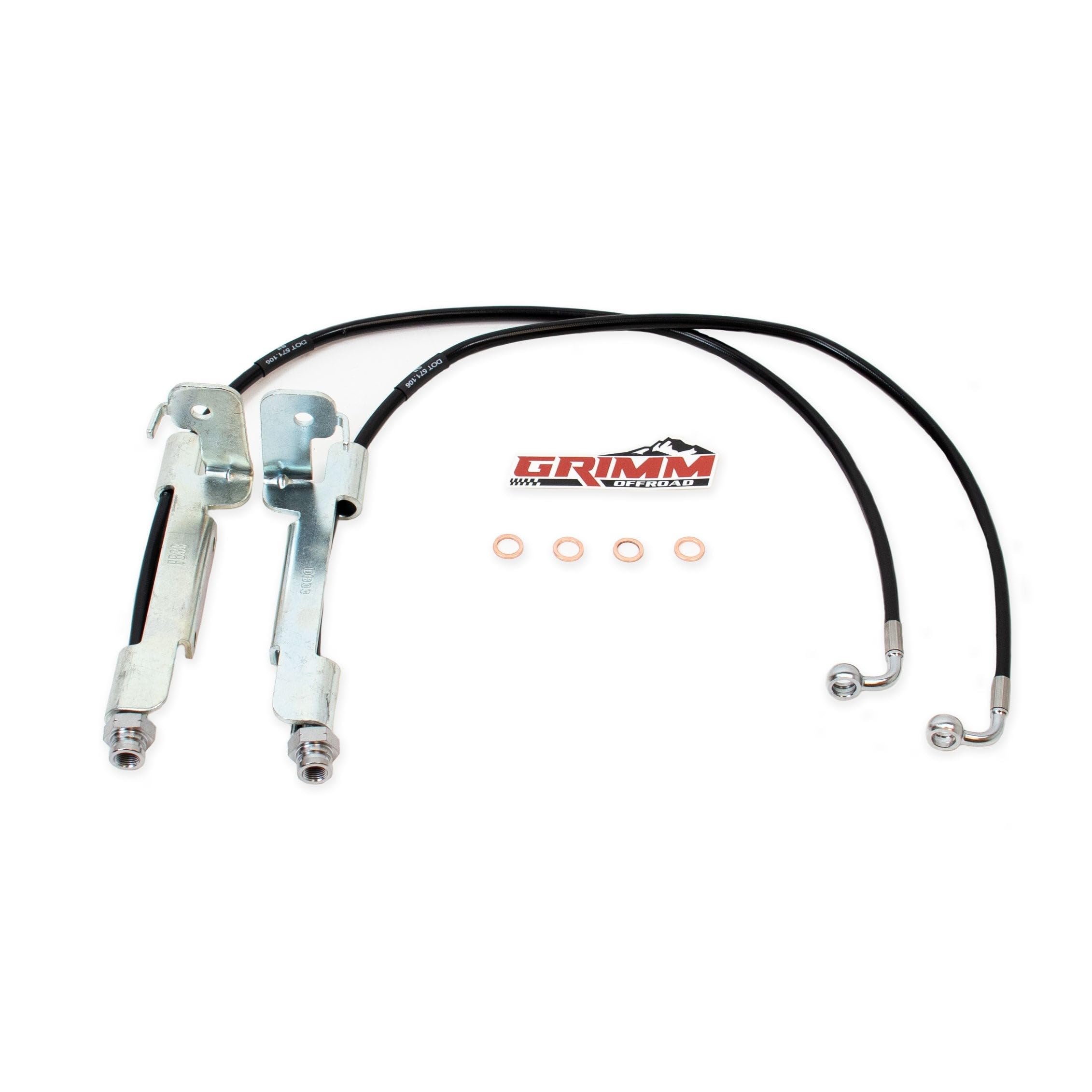 Rear Brake Line Kit Grimm OffRoad for Jeep Wrangler JL/JLU, stainless steel braided
