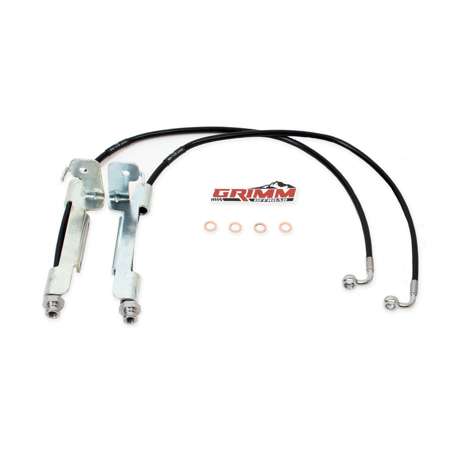 Rear Brake Line Kit Grimm OffRoad for Jeep Wrangler JL/JLU, stainless steel braided