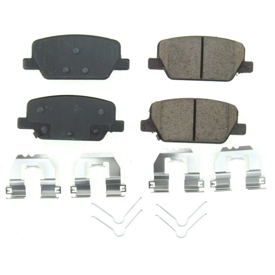 PowerStop Rear Brake Pads For Santa Fe 2019-20 |Hyundai Palisade 2020-25 |Kia Telluride 2020-25 - Ceramic Brake Pads With Installation Hardware, 17-2199