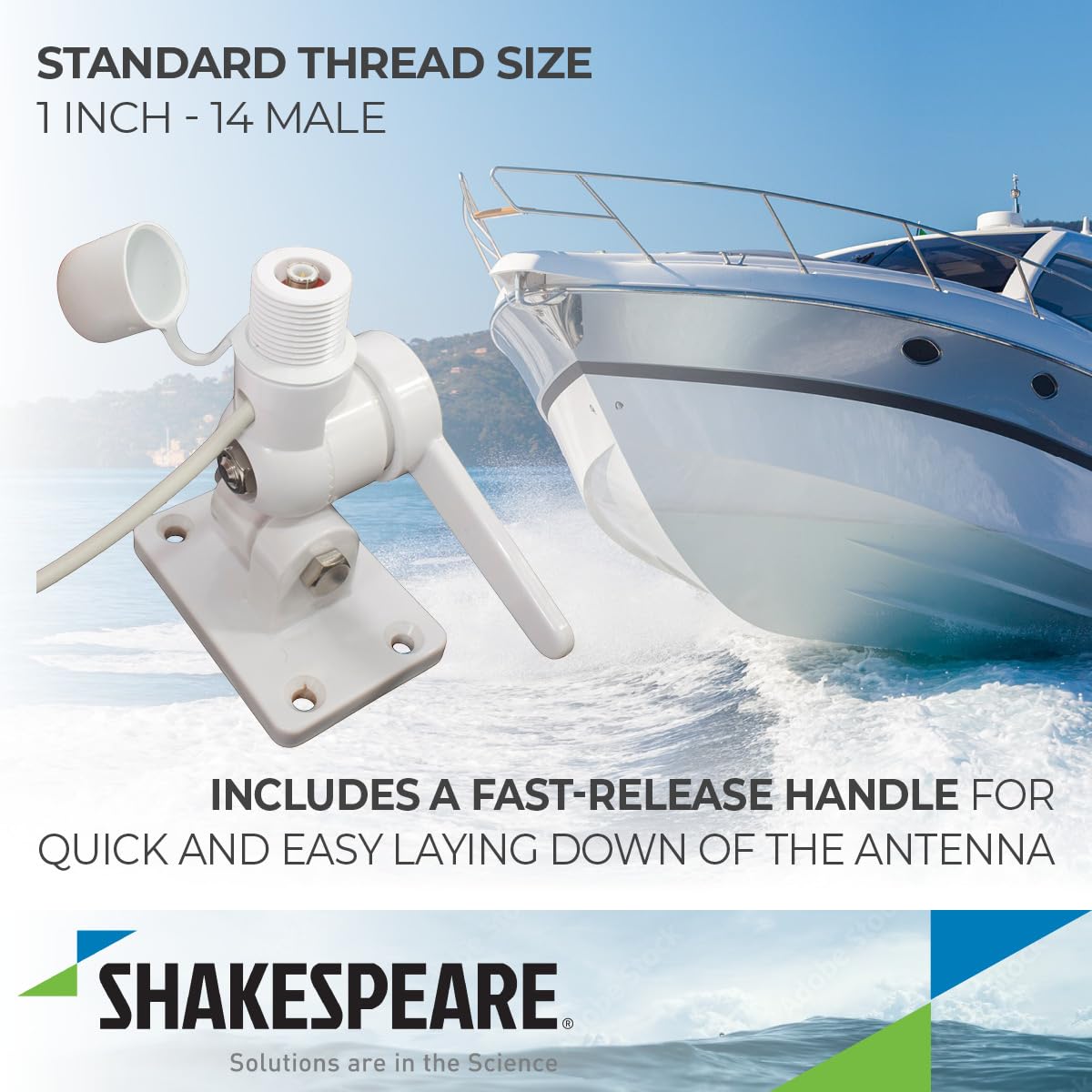 Antenna Mount Shakespeare QC Nylon W/Cable
