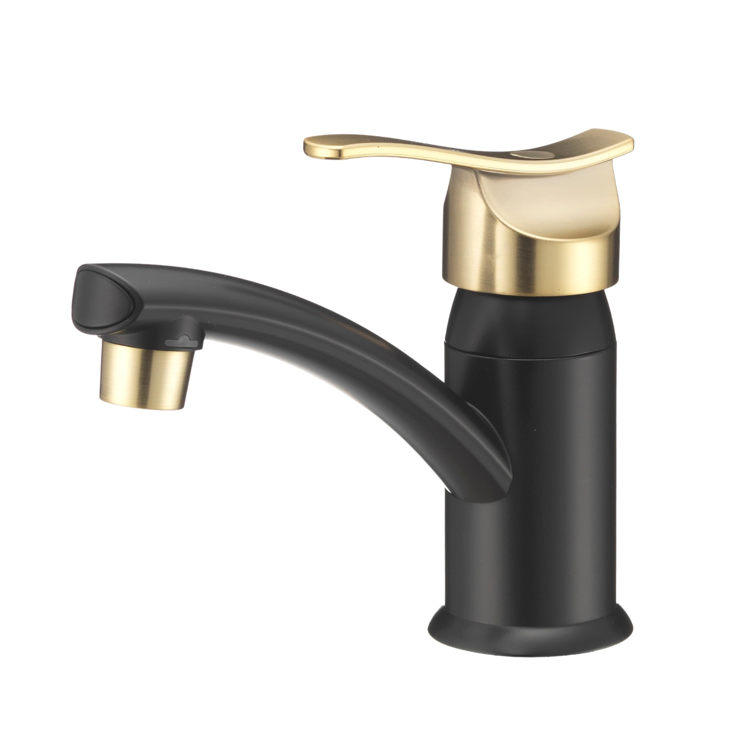 Dura Faucet Streamline RV Single Lever Centerset Lavatory Sink Faucet (Matte Black/Matte Gold)