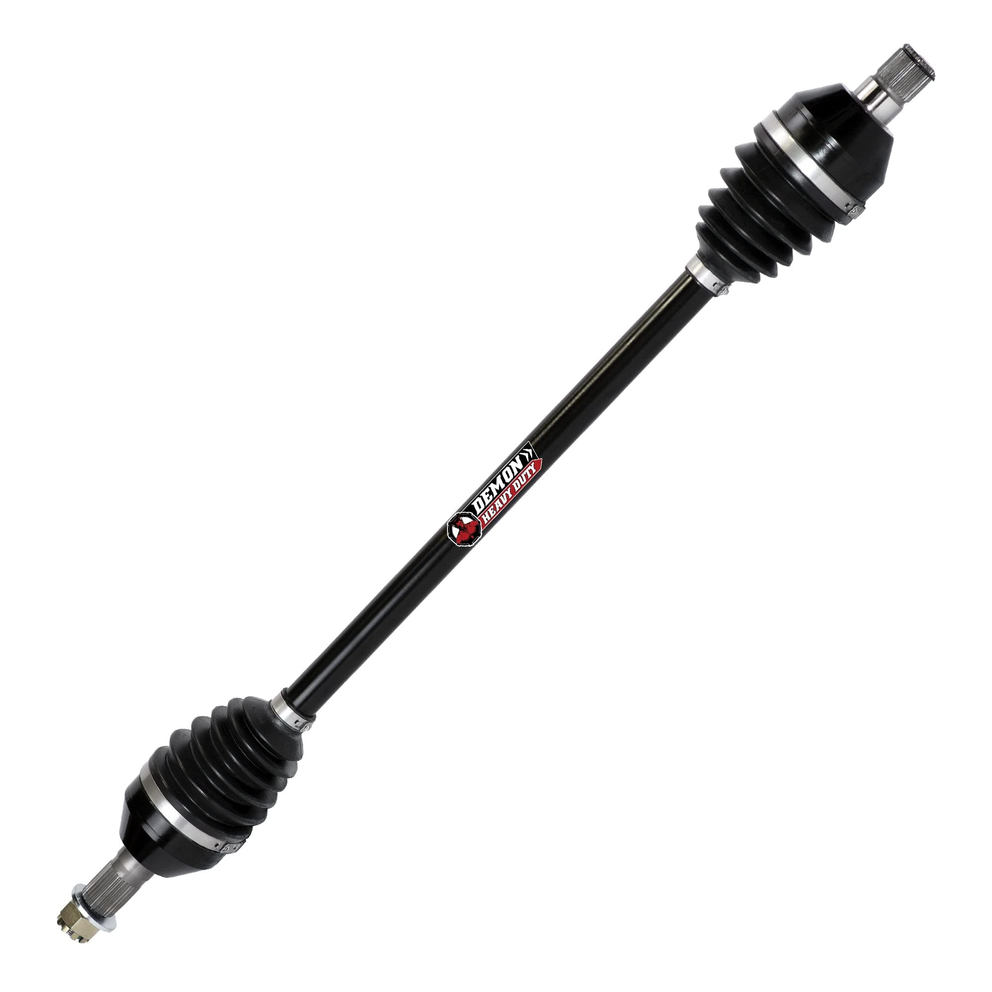 Demon Powersports Heavy Duty Rear Left/Right Axle for Can-Am Maverick X3/Max, Made of 4340 Chromoly Steel, in Dual Heat Treated High Strength, Gives Wider Angles (See Fitment Details in Description)