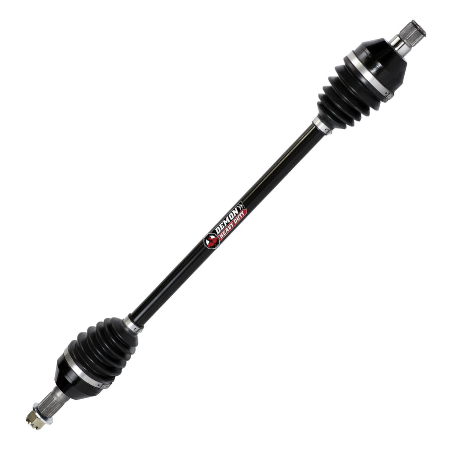 Demon Powersports Heavy Duty Rear Left/Right Axle for Can-Am Maverick X3/Max, Made of 4340 Chromoly Steel, in Dual Heat Treated High Strength, Gives Wider Angles (See Fitment Details in Description)