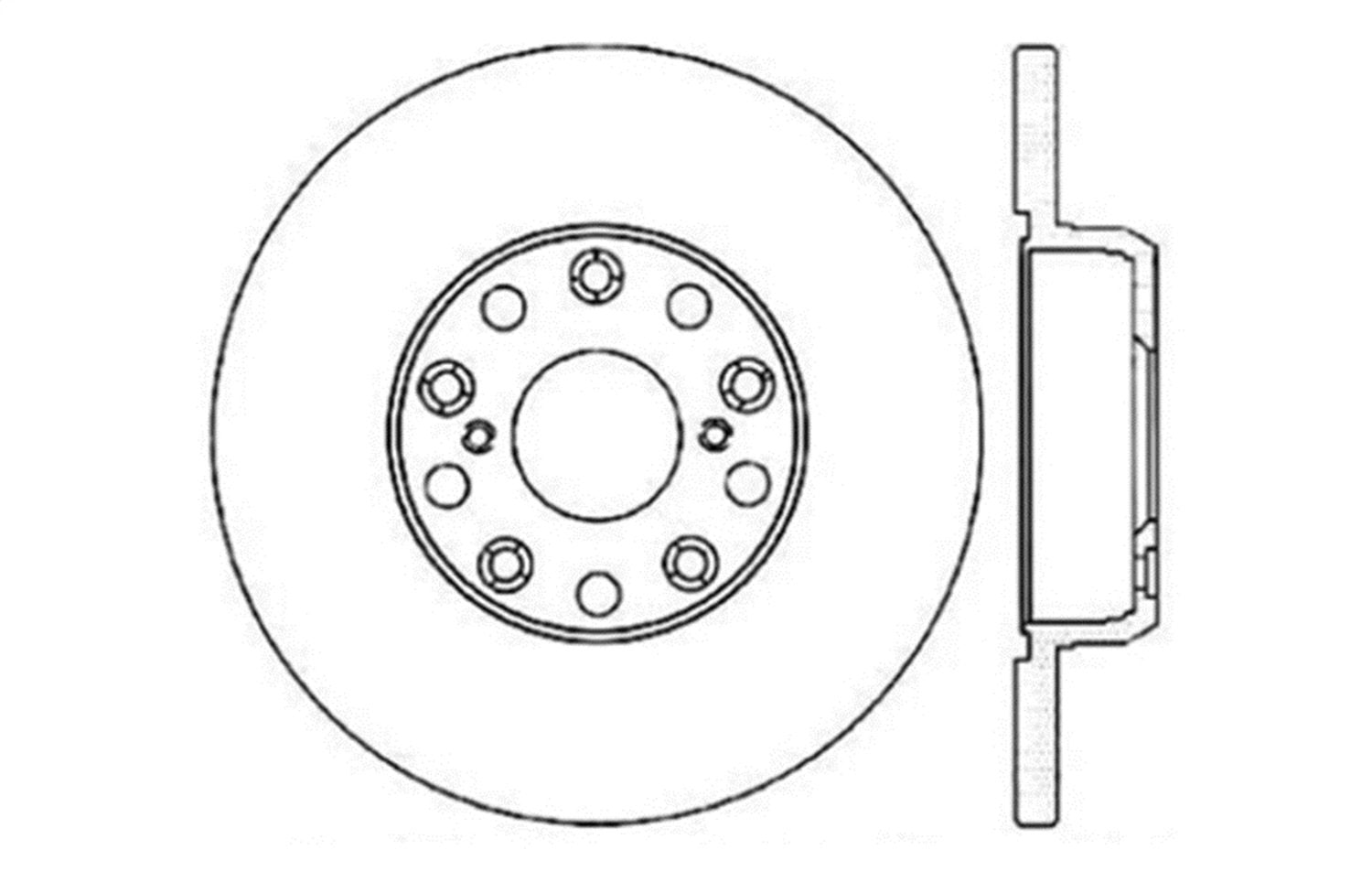 StopTech Sport 128.44090R Cross Drilled Brake Rotor (Rear Right), 1 Pack