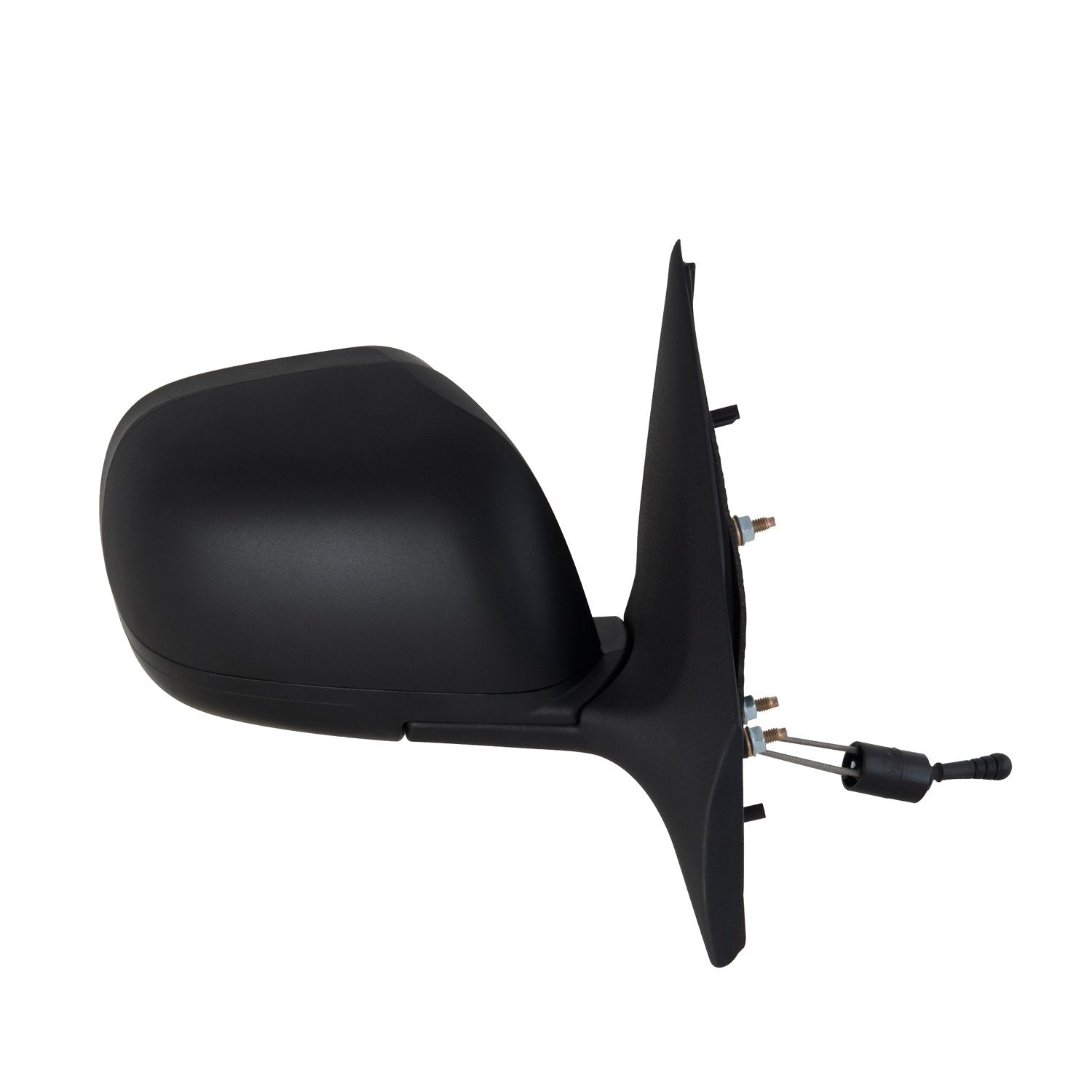 Mirror Passenger Side for Nissan Versa Sedan, Textured Black, Foldaway, Manual Remote