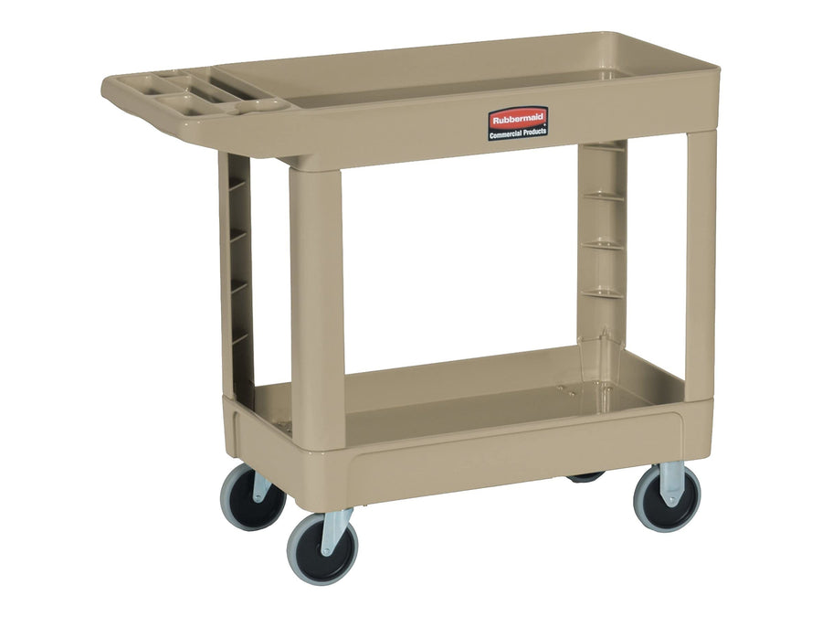Utility Cart Heavy-Duty, 2-Shelf, 17-7/8w x 39-1/4d x 33-1/4h, Beige - 450088BG