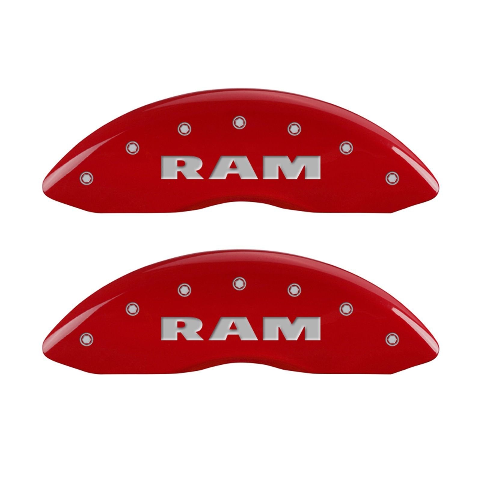 Caliper Covers MGP 12134SRMHRD with Red Powder Coat Finish, (Set of 4)