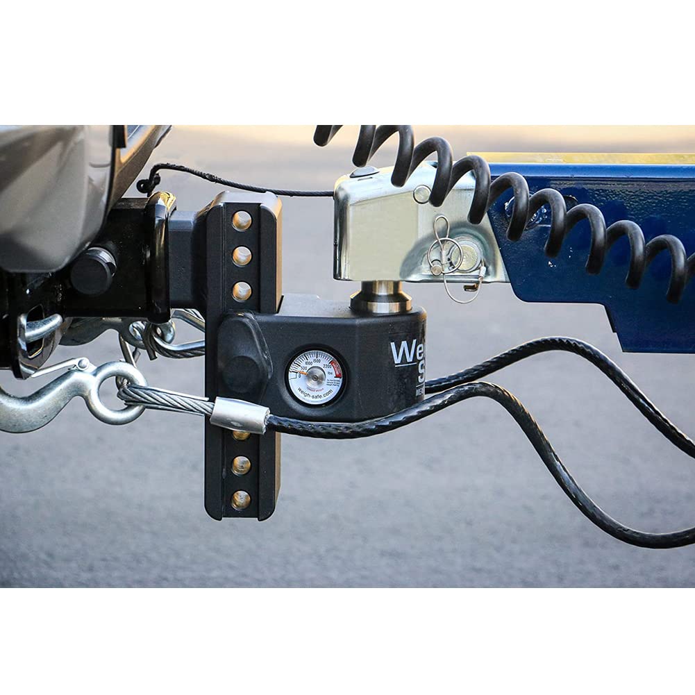 Weigh Safe SWS8-2 Adjustable Steel 8" Drop, Stainless Steel Balls for 2" Receiver 12,500 GTW