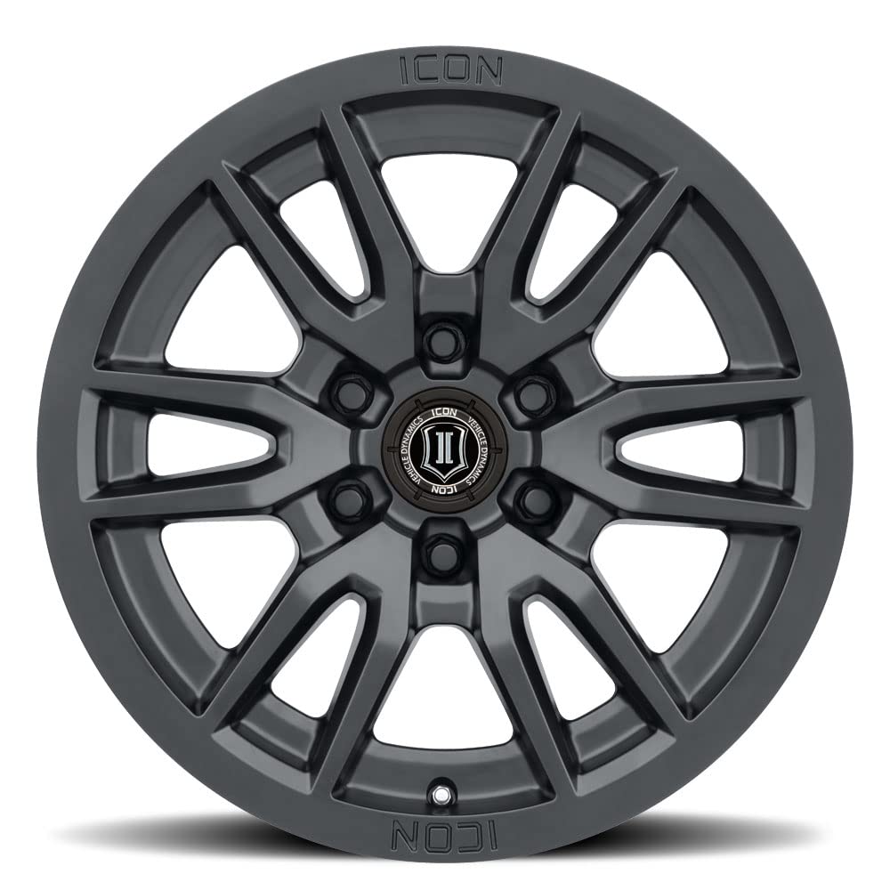 Vector 6 ICON Alloys, Satin Black, 17 x 8.5/6 x 135, 6mm Offset, 5" BS, 2417856350SB