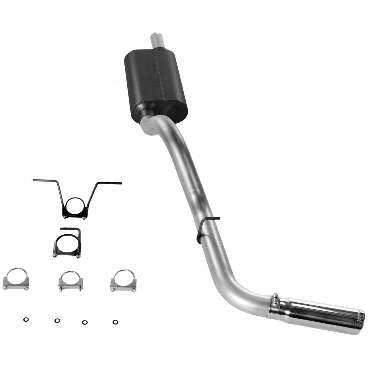Flowmaster Force II 17278 Cat-Back Exhaust Kit 3 Inch Aluminized Steel with 3.5 inch Polished Stainless Steel Tips Compatible with 2000-2003 Dodge Dakota 4.7L 5.2L 5.9L V8