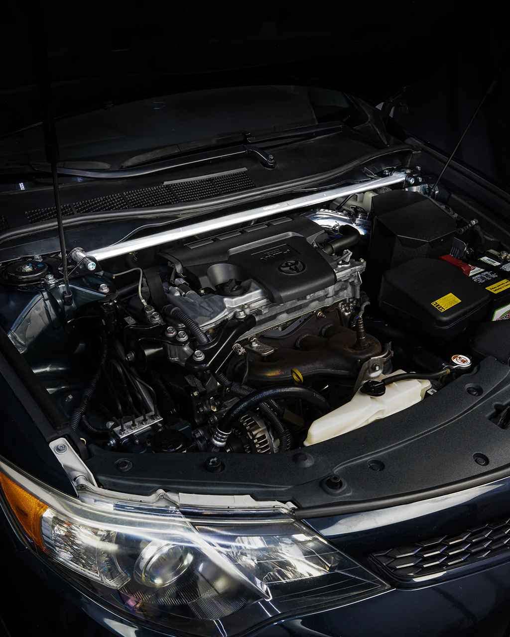 Performance HPS Polished Front Strut Bar Tower Brace Compatible for 2012-2014 Toyota Camry 2.5L, 42-102P