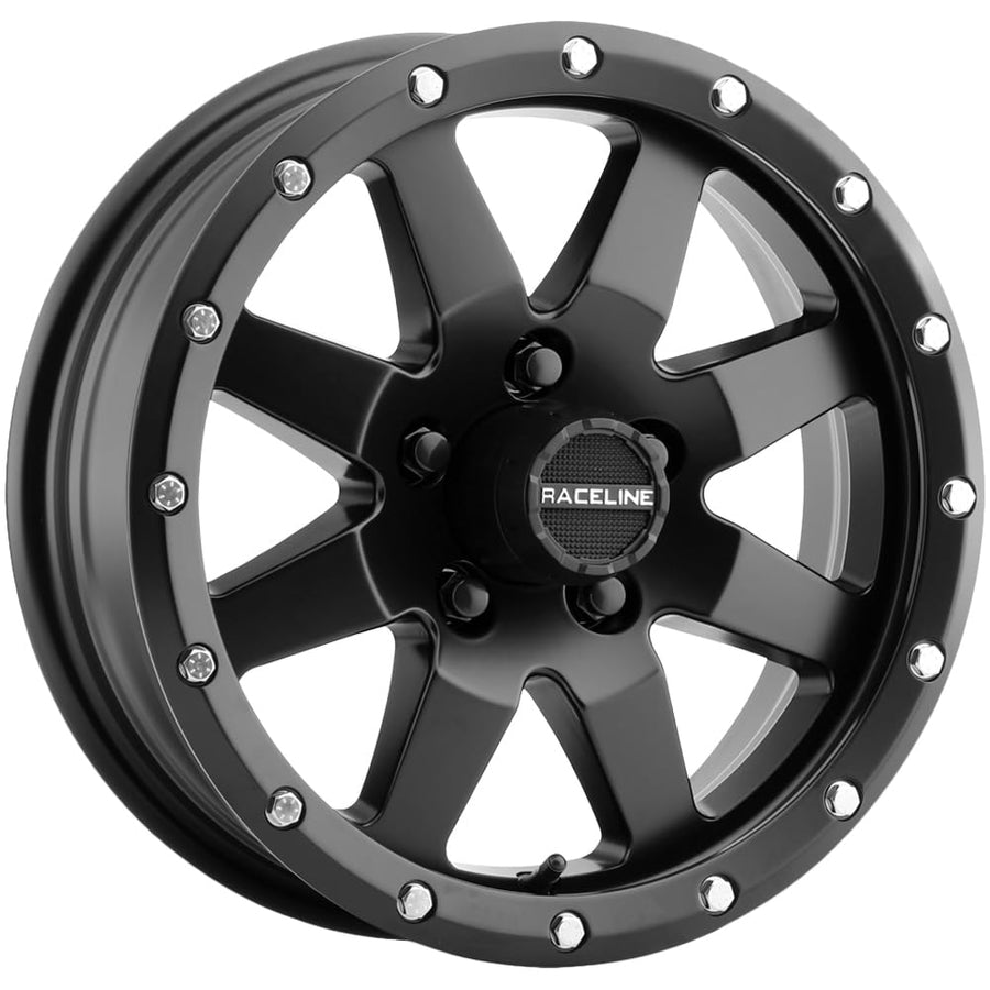 935B Raceline Wheels DEFENDER TRAILER Satin Black Wheel (15 x 5. inches /5 x 114 mm, 0 mm Offset)