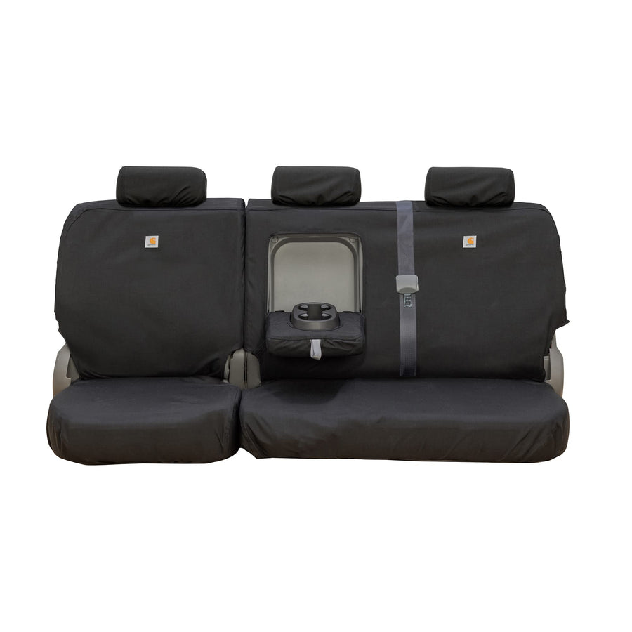 Covercraft Super Dux Carhartt SeatSaver Custom Seat Covers | Fits 2011-2018 Ram 1500, 2019-2024 Ram 1500 Classic, 2011-2024 Ram 2500/3500/4500 | 2nd Row 40/60 Bench Seat, Super Dux Black