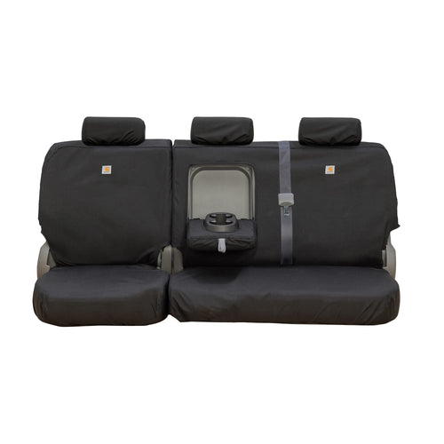 Covercraft Super Dux Carhartt SeatSaver Custom Seat Covers | Fits 2011-2018 Ram 1500, 2019-2024 Ram 1500 Classic, 2011-2024 Ram 2500/3500/4500 | 2nd Row 40/60 Bench Seat, Super Dux Black