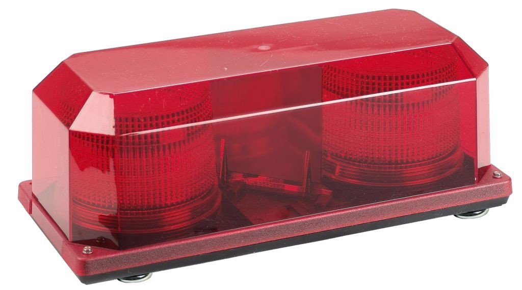 Priority 2 Wolo (3710M-R) Strobe Emergency Warning Mini Light Bar - Amber Lens, Magnet Mount