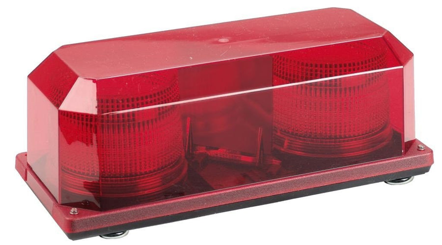 Priority 2 Wolo (3710M-R) Strobe Emergency Warning Mini Light Bar - Amber Lens, Magnet Mount