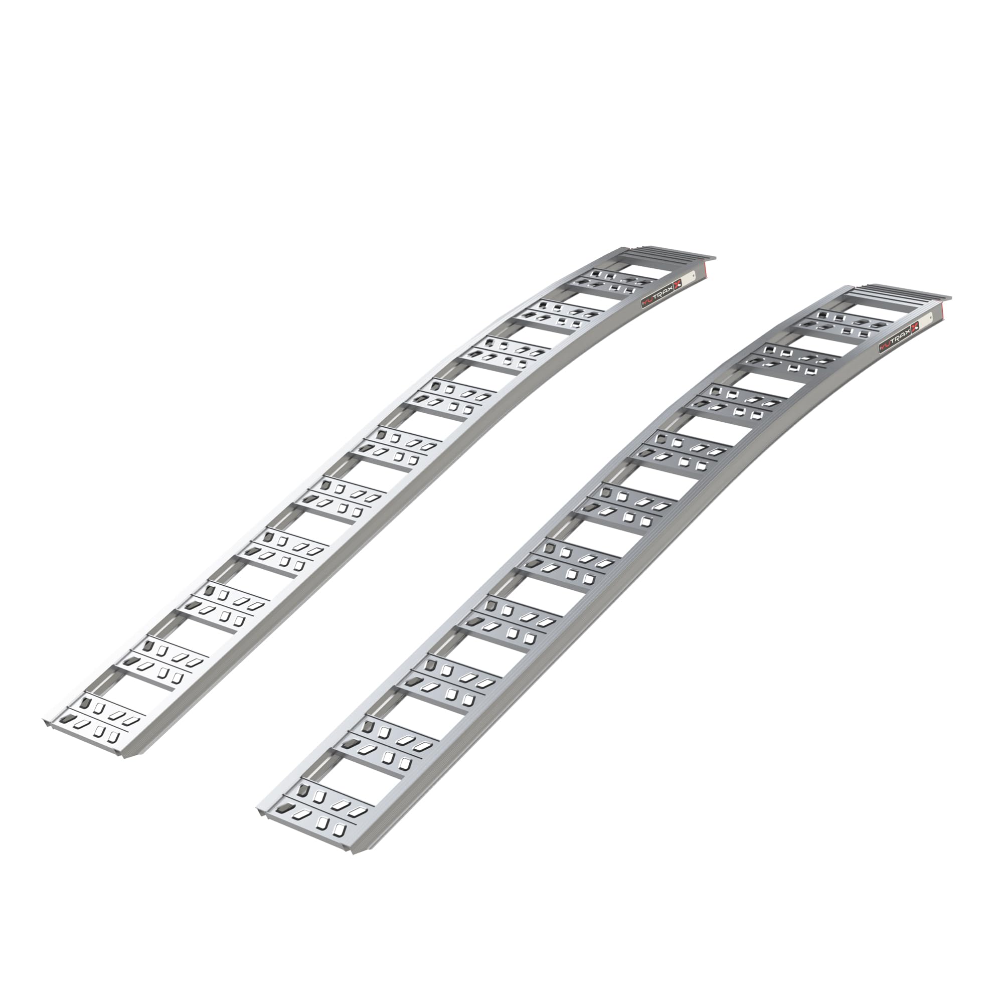 90” Yutrax® Heavy-Duty Arched Ramps, High-Strength Extruded Aluminum, 3000 lb. Load Capacity, Arched Design, ATV/UTV/Golf Cart/Riding Lawn Mower Loading, Pair, YR501