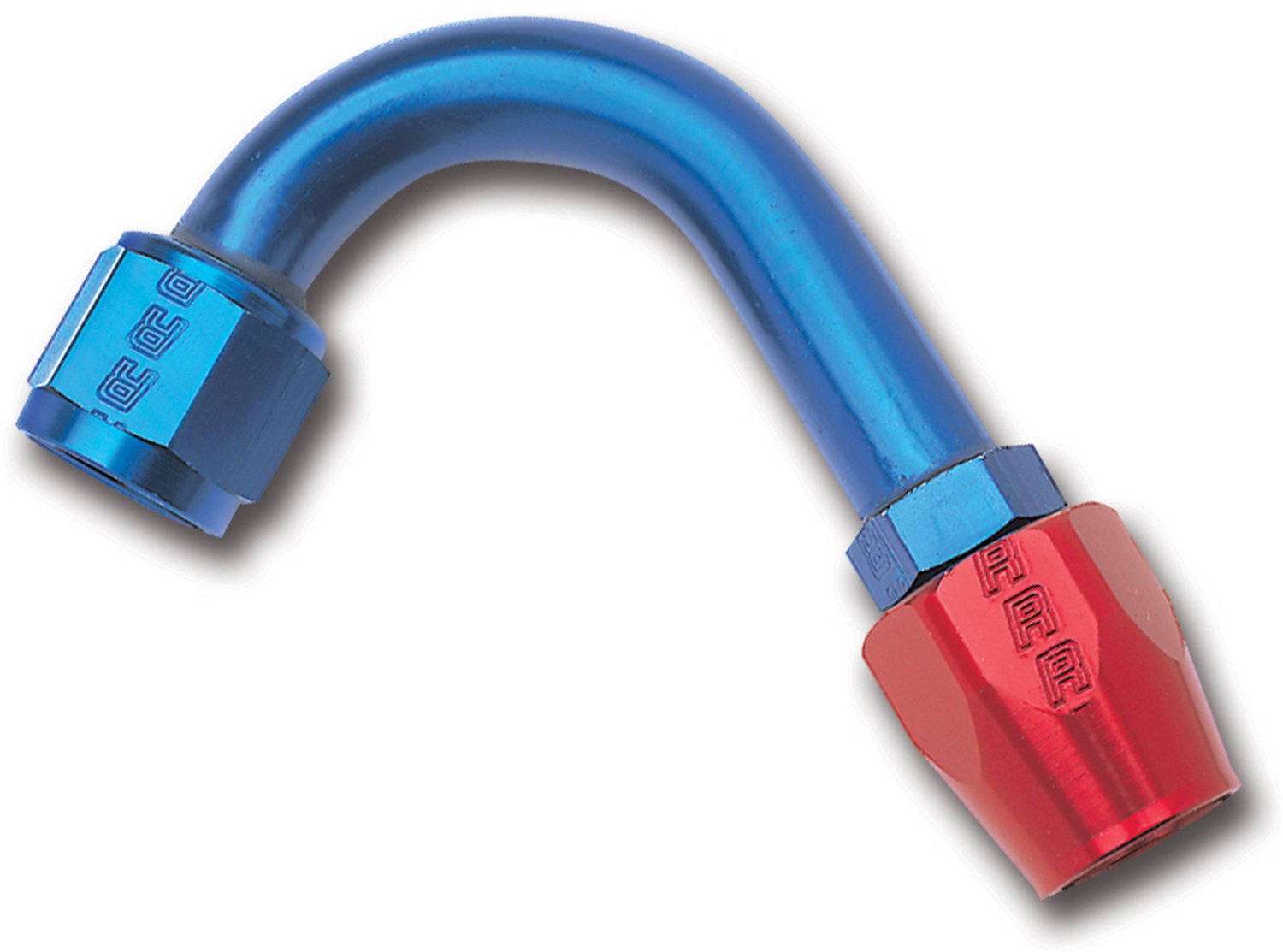 Edelbrock Russell 610220 Red/Blue Anodized Aluminum -6AN 120-Degree Hose End
