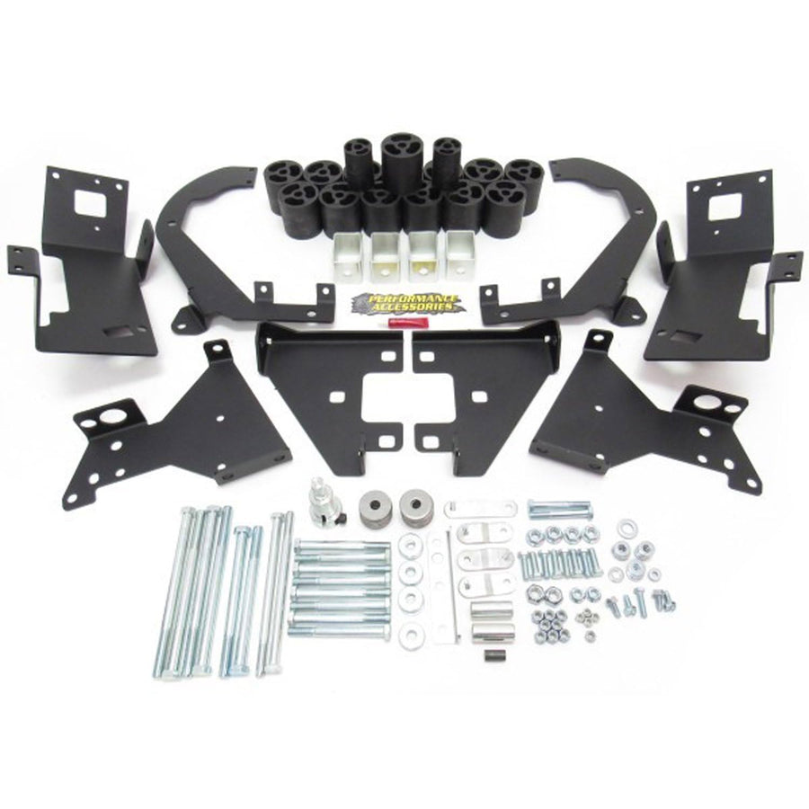 Chevy Silverado 1500 Performance Accessories 3" Body Lift Kit, Gas Only 2WD and 4WD, fits 2014 to 2015, PA10293, Made in America