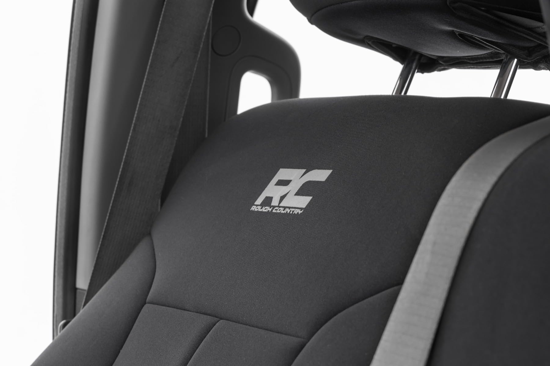 Rough Country Neoprene Seat Covers for F-250/F-350 Ford Super Duty (2011-2016) - Waterproof & UV Resistant, Foam Padded, Front & Rear Seat Cover Set